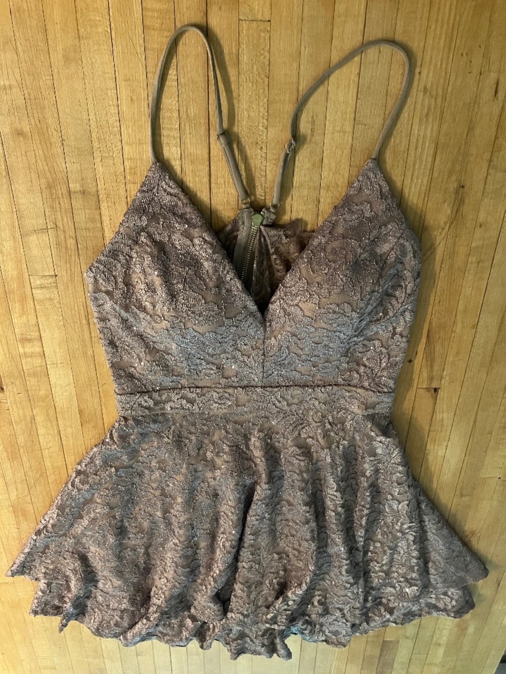 Sparkly lace skater dress